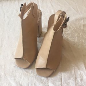 open toe booties